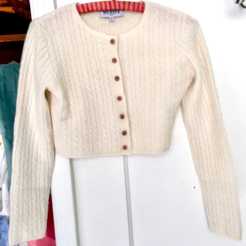 musier paris last year collection crop cardigan